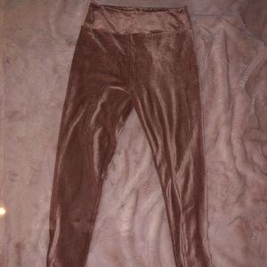 Forever 21 velvet dusty rose leggings